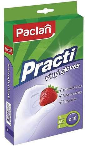 Перчатки Paclan виниловые Practi 10шт M купить в СОМ