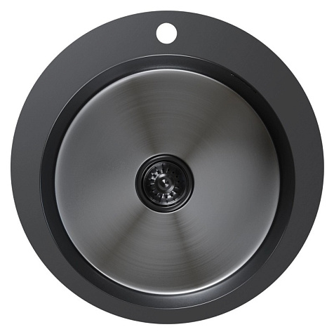 Мойка нержавеющая врезная Mixline Pro d500 х200 мм, толщина 3 мм, графит купить в СОМ