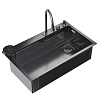 Мойка нержавеющая врезная Mixline Pro 750 х460 х215 мм, толщина 3 мм, графит купить в СОМ