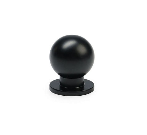 Ручка-кнопка мебельная SANBERG 5333 Шарик 25мм, черный, металл купить в СОМ