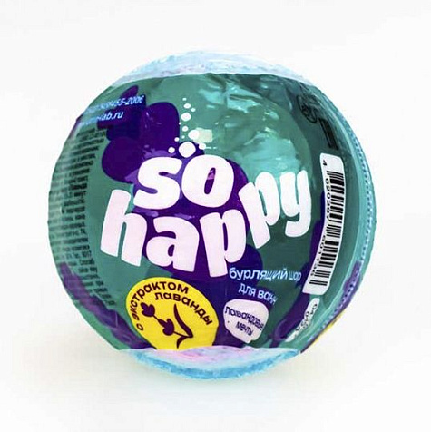 Шар бурлящий SOHappy Лавандовые мечты 120г купить в СОМ