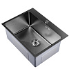 Мойка нержавеющая врезная Mixline Pro 600 х450 х220 мм, толщина 3 мм, черный графит купить в СОМ