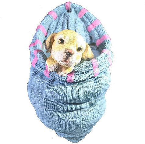 Зоокашпо Щенок в мешочке 15х15х25см купить в СОМ