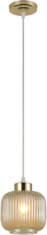 Светильник подвесной ЭкономСвет 10298/1GD AMB 40 W, E27, до 3 м² купить в СОМ