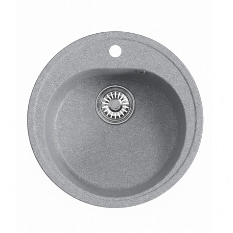 Мойка каменная Mixline ML-GM11, d500 х180 мм, врезная, графит купить в СОМ