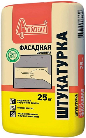 Штукатурка СТАРАТЕЛИ фасадная цементная МН, 25кг купить в СОМ