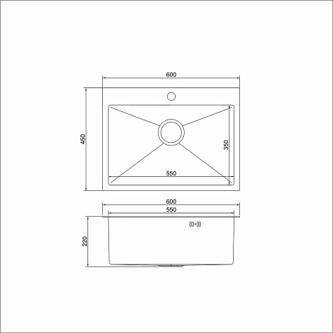 Мойка нержавеющая врезная Mixline Pro 600 х450 х220 мм, толщина 3 мм, сатин купить в СОМ