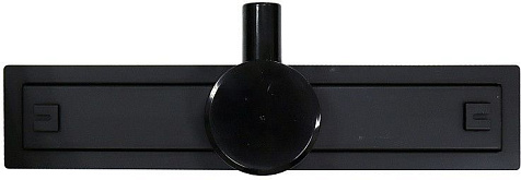 Желоб водоотводящий Azario AZT3BLACK500 D40 L=500 мм, металл, поворот 360°, с решеткой, черный купить в СОМ