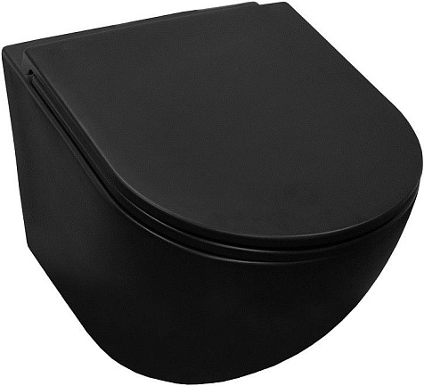 Инсталляция Loranto Prestige 4551, унитаз Grado AZ-0046N-MB, безободковый, черный, сиденье микролифт, без кнопки купить в СОМ