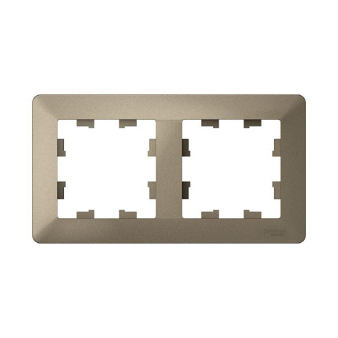 Рамка для розеток и выключателей AtlasDesign Air 2м шампань/дым.черный купить в СОМ