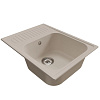 Мойка каменная Mixline ML-GM18, 640 х490 х190 мм, врезная, белый купить в СОМ