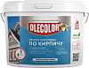 Краска акриловая Olecolor, по кирпичу, атмосферостойкая, коричневый, 3 кг купить в СОМ