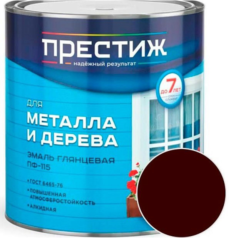 Эмаль ПФ-115 Престиж, коричневая, 1.9 кг купить в СОМ