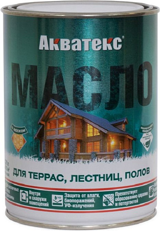 Масло для террас Акватекс, бесцветный, 0.75 л купить в СОМ