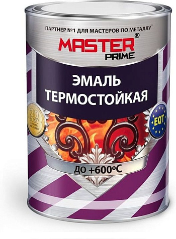 Эмаль термостойкая Master Prime, черный, 0.8 кг купить в СОМ