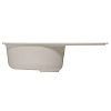 Мойка каменная Mixline ML-GM16, 730 х460 х180 мм, врезная, белый купить в СОМ