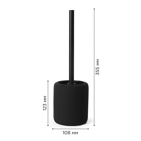 Ерш для туалета Fora Feel FOR-FE025BL, черный купить в СОМ